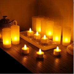 factory led flameless candle wedding home decoration candles rechargeable