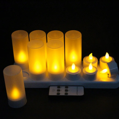 factory led flameless candle wedding home decoration candles rechargeable