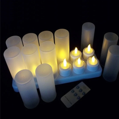 Making factory CL213812RY Rechargeable LED yellow tea candle lights with remote control led candle