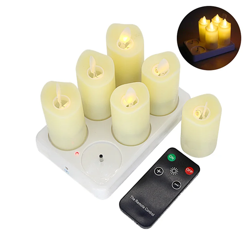 New style with remote control flameless Wind swing candle Waving Flame rechargeable led candle light