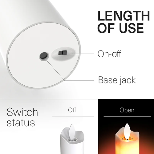 New with remote flameless Waving Flame rechargeable led candle light