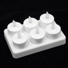 2020 Newest flameless led candle light set of 6 Charging Base