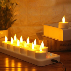Amber Flameless Rechargeable LED tea candle light