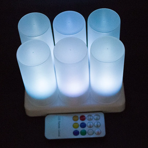 ABS new design 6pcs_set rechargeable candle light