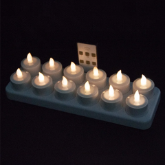 amazon hot seller Christmas holiday welding birthday party flame led candle light Rechargeable romantic led tealight candle