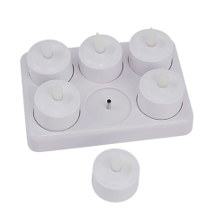 2020 Newest flameless led candle light set of 6 Charging Base