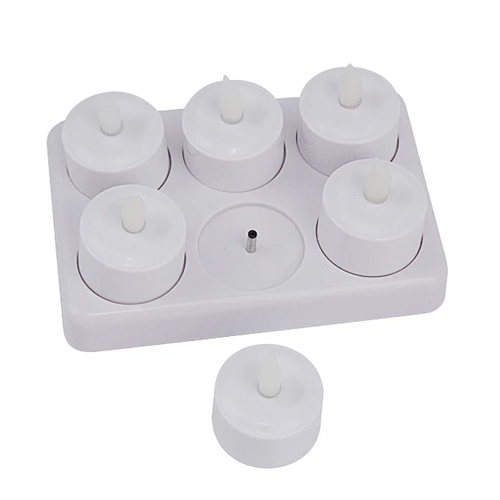 2020 Newest flameless led candle light set of 6 Charging Base