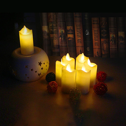 2020 newest led flameless rechargeable weaving Tea candles wedding decoration