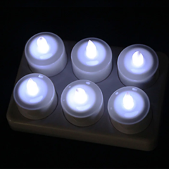 New style Remote rechargeable led cold white tealight candles
