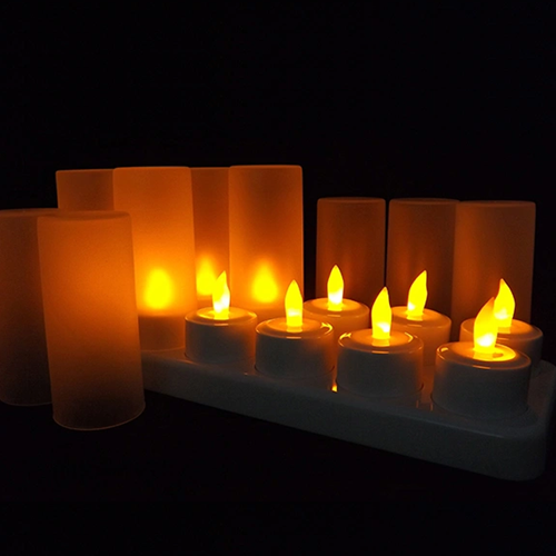 Amber Flameless Rechargeable LED tea candle light