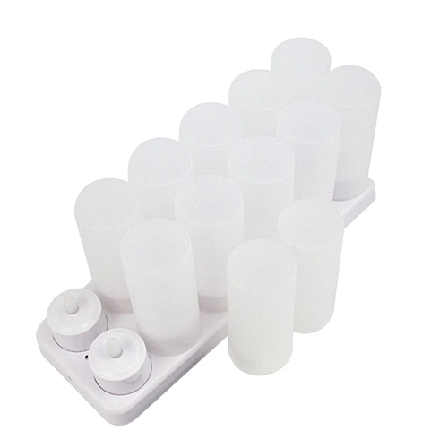 ABS Material Rechargeable Portable with Charging Station Decoration Candle