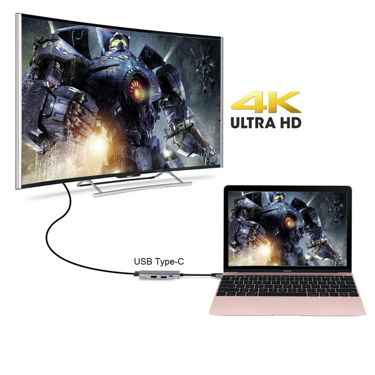 Hot-selling 4 In 1 Usb C Docking Station With Aluminium Alloy Adapter China Factory