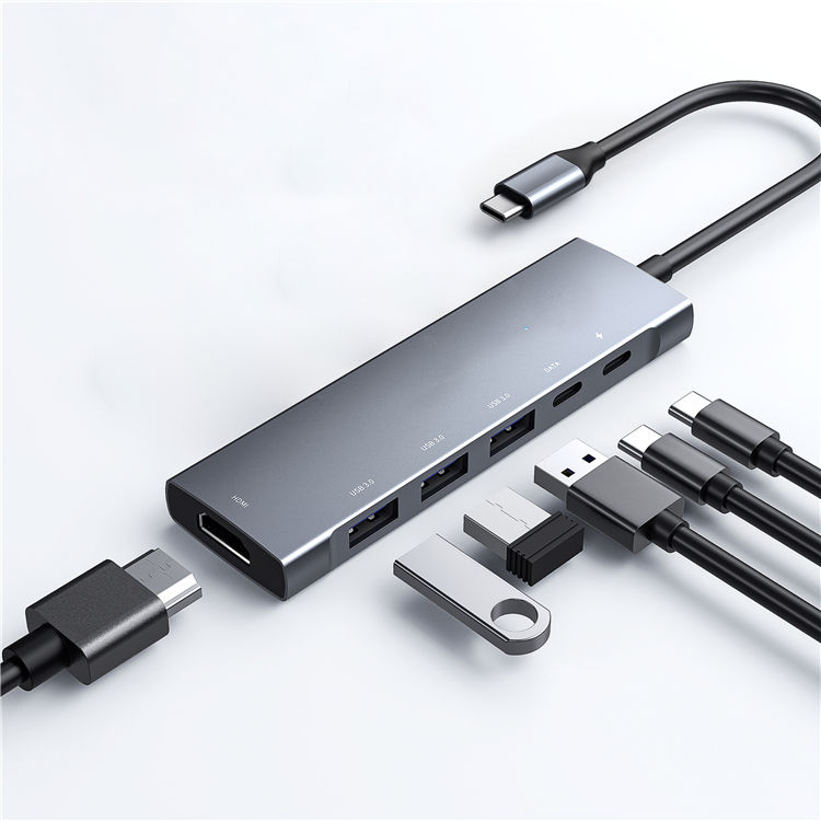 New 8 In 1 Usb C Hub Type C To Ethernet pdsdtfusb3.03 Exported To Worldwide