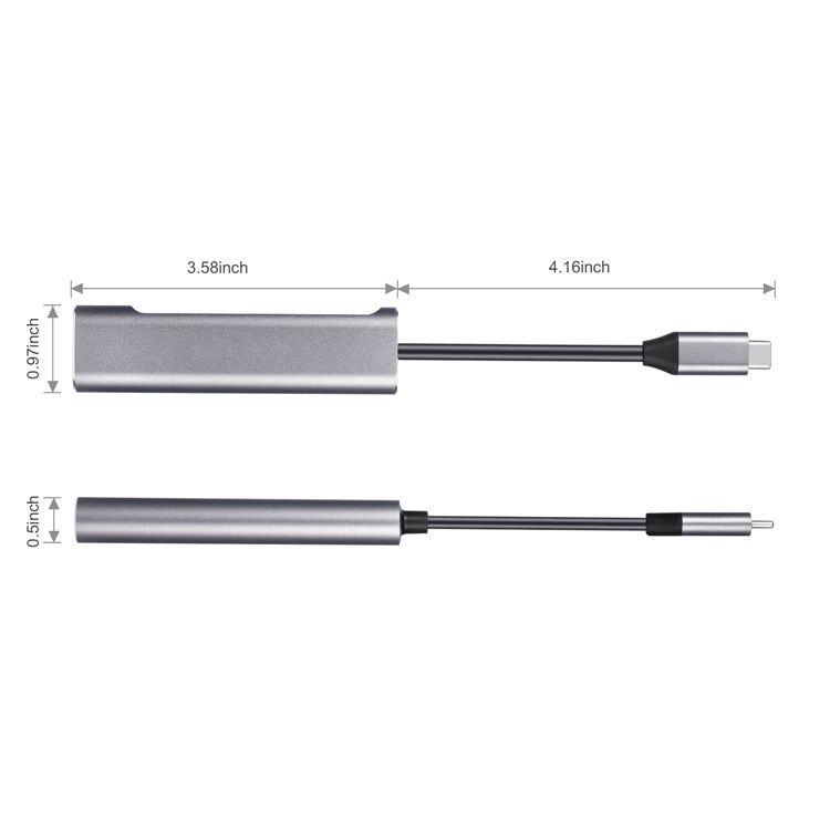 Hot-selling 4 In 1 Usb C Docking Station With Aluminium Alloy Adapter China Factory