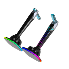 Controllable 7 Model Gaming Headset Stand LED RGB Headset Holder With 4 Ports USB 3.0 Data Charging Port