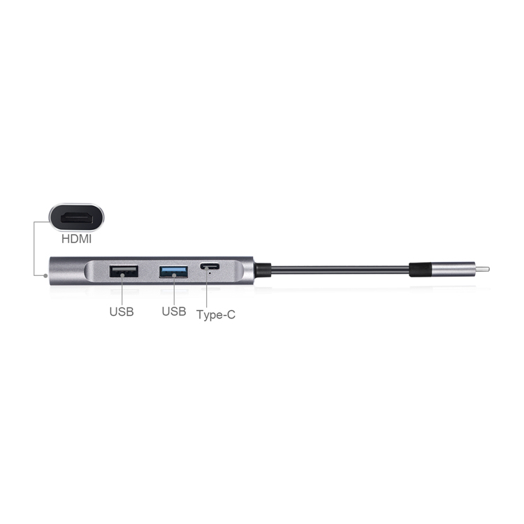 Hot-selling 4 In 1 Usb C Docking Station With Aluminium Alloy Adapter China Factory