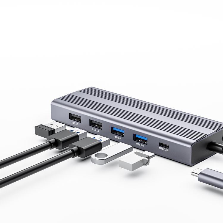 Type C Hub 12 In 1 Multifunction HD MI VGA Ethernet USB-C HUB Adapter for macbook