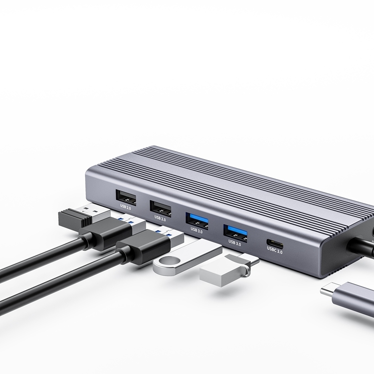 Type C Hub 12 In 1 Multifunction HD MI VGA Ethernet USB-C HUB Adapter for macbook