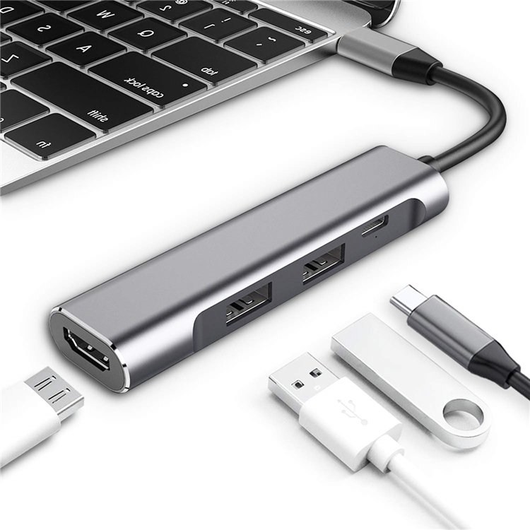 Hot-selling 4 In 1 Usb C Docking Station With Aluminium Alloy Adapter China Factory
