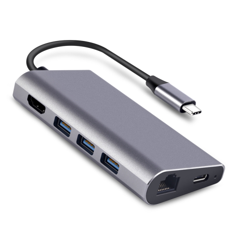 8 In 1 Type C To Ethernet Adapter Hub Usb-c Usb 3.0 For Macbook And More