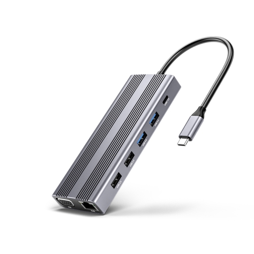 Type C Hub 12 In 1 Multifunction HD MI VGA Ethernet USB-C HUB Adapter for macbook