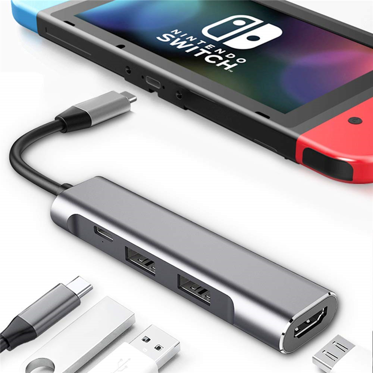 Hot-selling 4 In 1 Usb C Docking Station With Aluminium Alloy Adapter China Factory