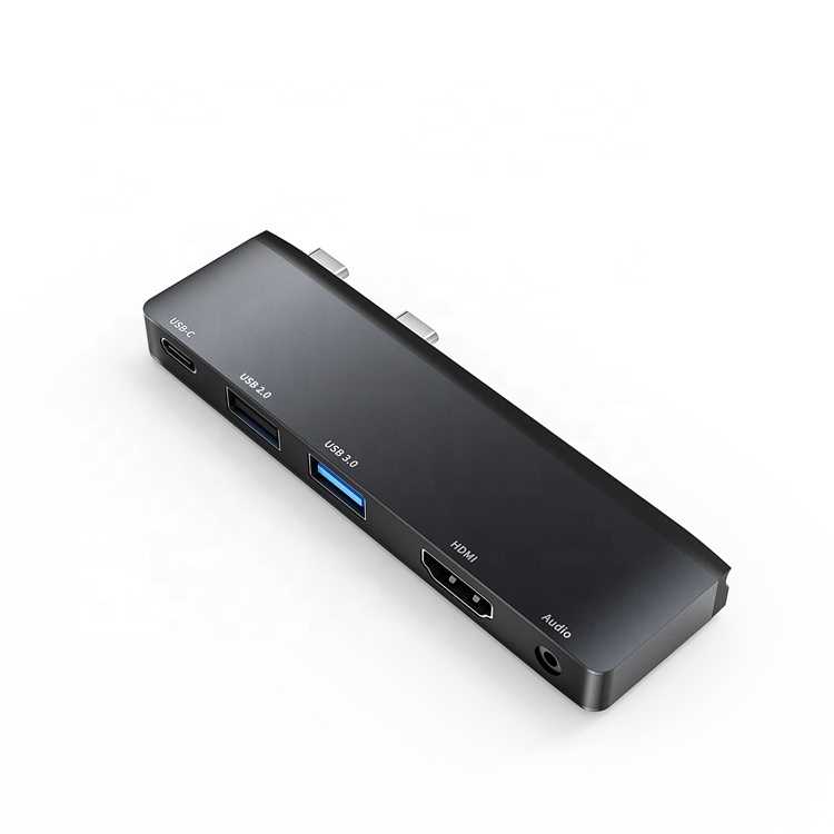 5 In 1 Dual Usb C Hub 3.0 PD Charging Type C Adapter For Mircosoft Surface Pro X