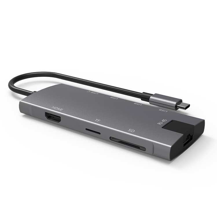 New 8 In 1 Usb C Hub Type C To Ethernet pdsdtfusb3.03 Exported To Worldwide
