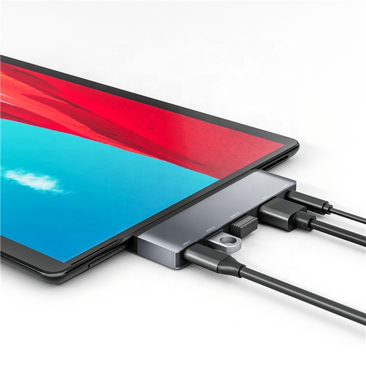 5 In 1 Dual Usb C Hub 3.0 PD Charging Type C Adapter For Mircosoft Surface Pro X