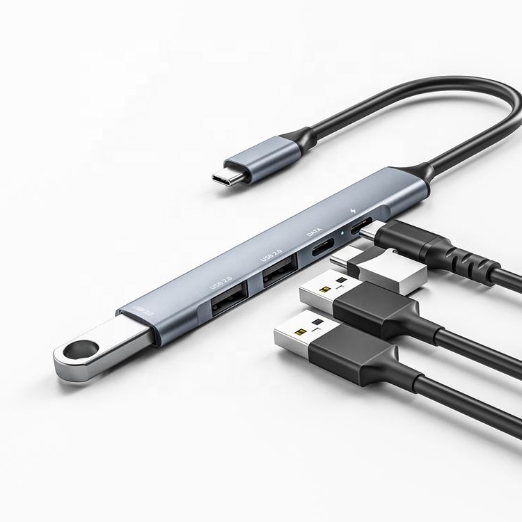 5 ports Hub type C Aluminum HUB USB3.0 USB2.0