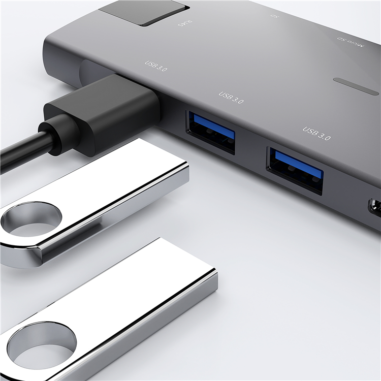 New 8 In 1 Usb C Hub Type C To Ethernet pdsdtfusb3.03 Exported To Worldwide