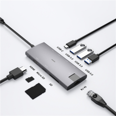 New 8 In 1 Usb C Hub Type C To Ethernet pdsdtfusb3.03 Exported To Worldwide