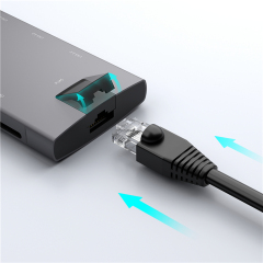 New 8 In 1 Usb C Hub Type C To Ethernet pdsdtfusb3.03 Exported To Worldwide