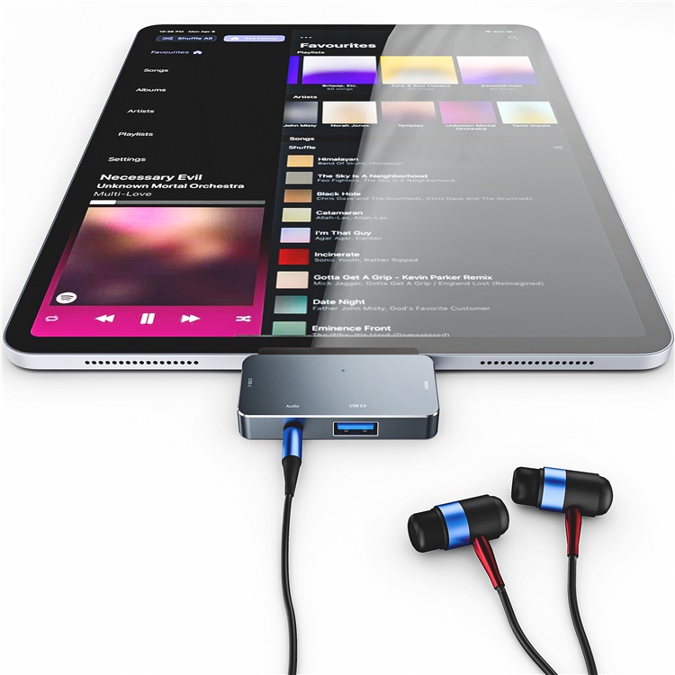 Type C USB 3.0 4 In 1 hub 4 Ports Slim Usb Hub For Ipad pro 2018 2020 2021
