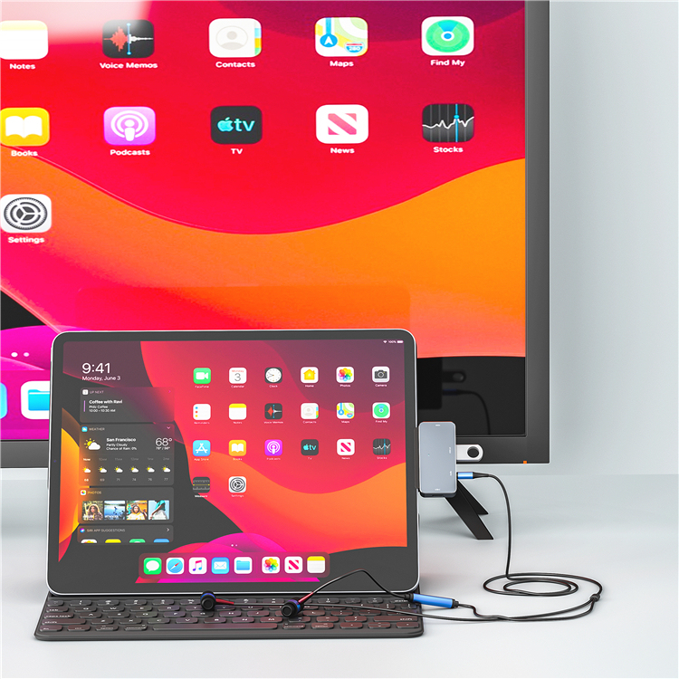 Type C USB 3.0 4 In 1 hub 4 Ports Slim Usb Hub For Ipad pro 2018 2020 2021