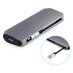 Usb Type C Hub Adapter 6 In 1 Type C Docking Station With PD/SD/TF/USB3.0*2