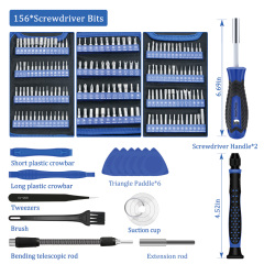 Screwdriver Set 170 Piece Screwdriver Repair Tool Combo Kit in A Household Fixing Bag