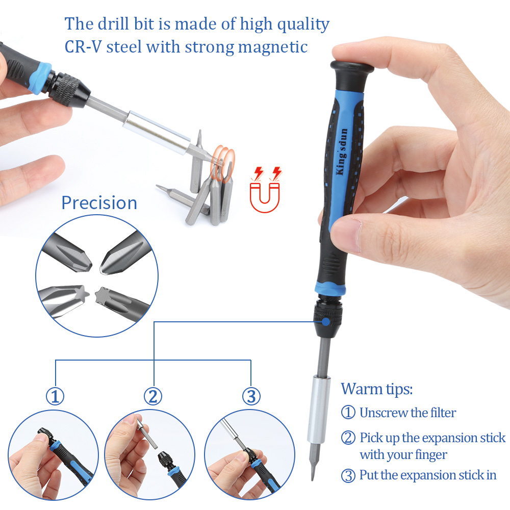 Screwdriver Set 170 Piece Screwdriver Repair Tool Combo Kit in A Household Fixing Bag