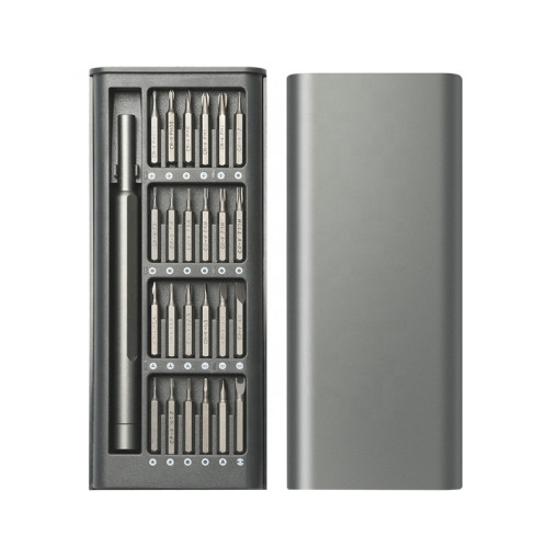 KS-840075 24in1 Precise Screwdriver Bits Set Magnetic Electronics Repair Tool ABS Box CRV Bits for Consumer Electronics Repair