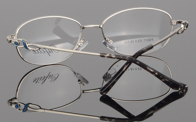 Women's eyeglass frame metal oval full frame eyeglass frame can be matched with presbyopia, myopia, and anti blue light glasses frame