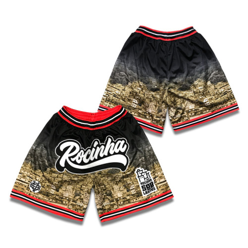 Custom Sublimated&amp;embroidered Basketball Shorts for Men