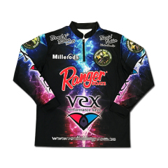 custom full sublimated anti-uv buttons fishing jersey | china fishing uniform factory