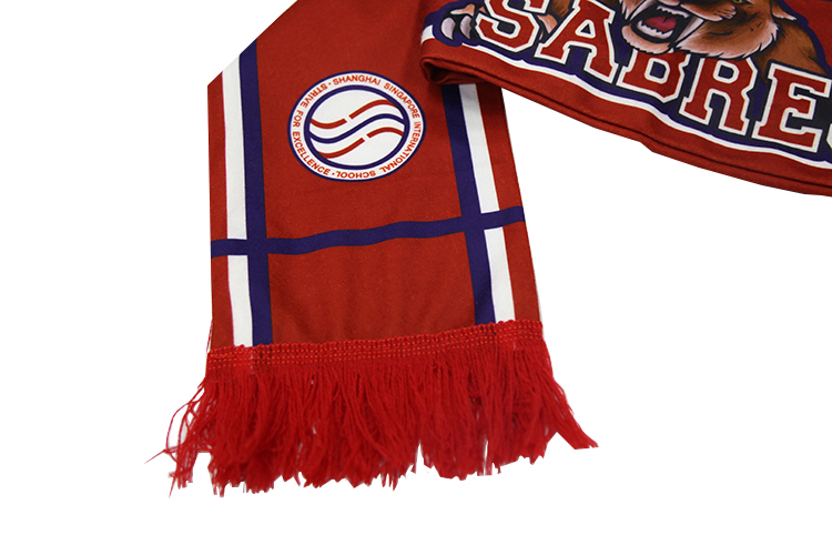 custom fashion sport winter football scarf silk scarf