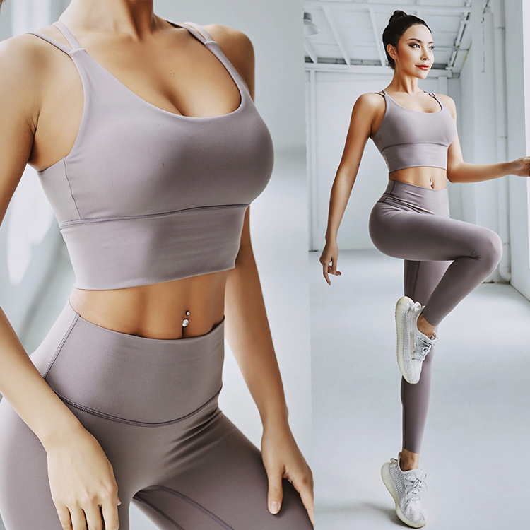 China Custom Design Sublimation Printed Yoga Set Fashion Women Fitness Wear Sports  Bra Leggings Sets factory and suppliers