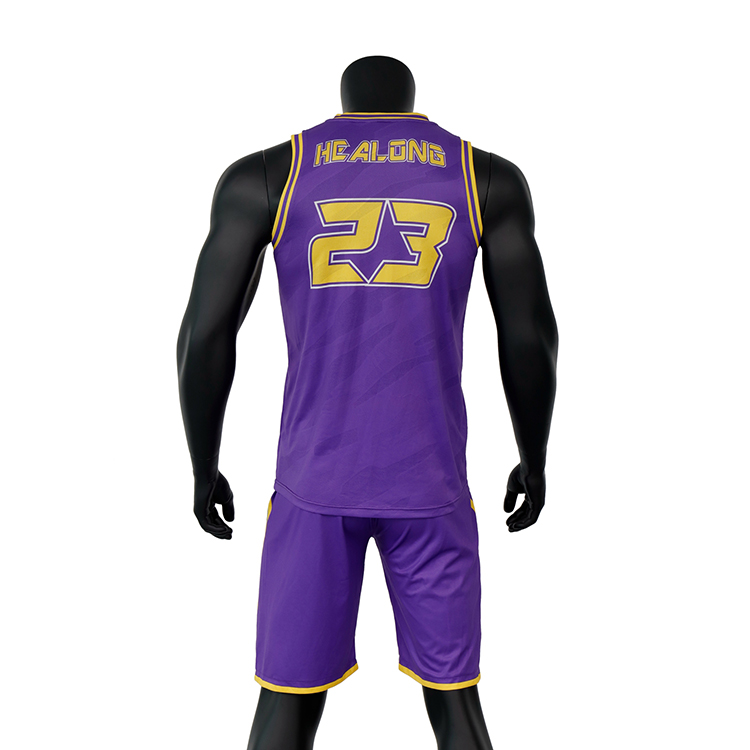 Custom Purple/Black/White Sublimated Basketball Uniform Basketball Set