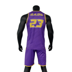 Custom Purple/Black/White Sublimated Basketball Uniform Basketball Set