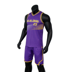 Custom Purple/Black/White Sublimated Basketball Uniform Basketball Set