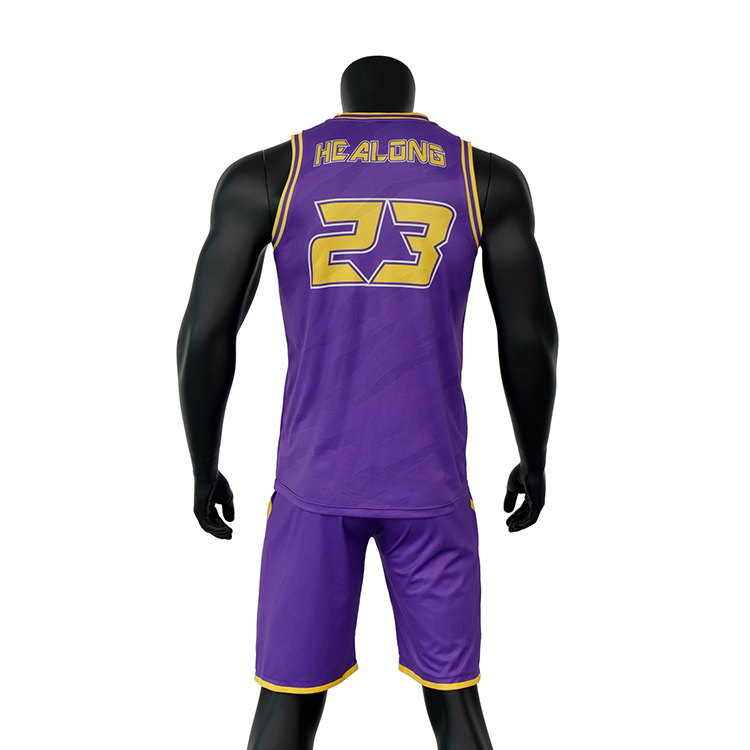 Custom Purple Sublimated Basketball Uniform Basketball Set