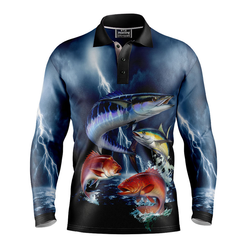 Hot Selling Quick Dry Fishing Jersey Custom Sublimation Fishing Uniform