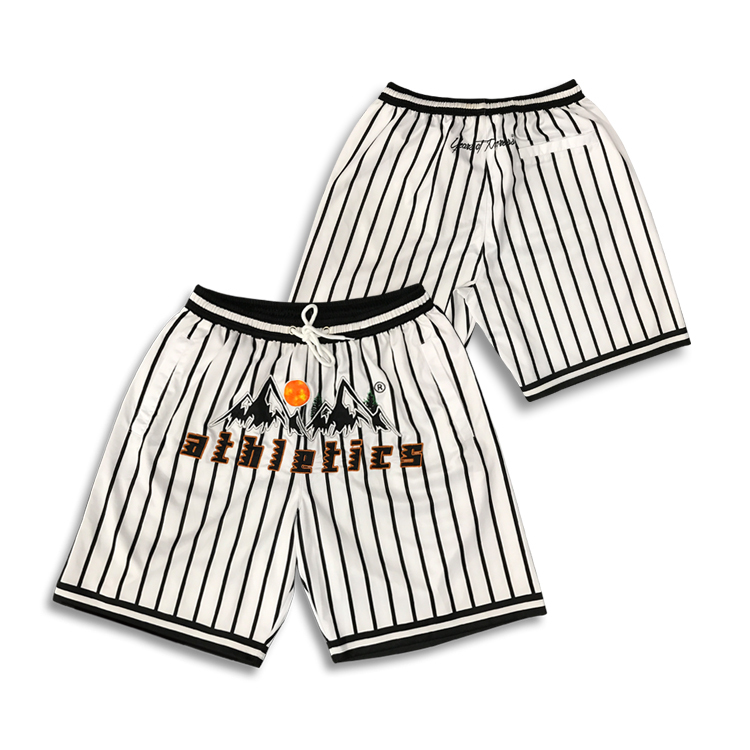 Custom Sublimation&embroidered Zippered Basketball Shorts